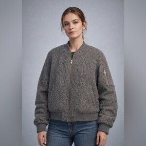 H&M Charcoal Bomber Jacket